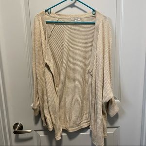 Madewell Cream 3/4 Open Cardigan, M